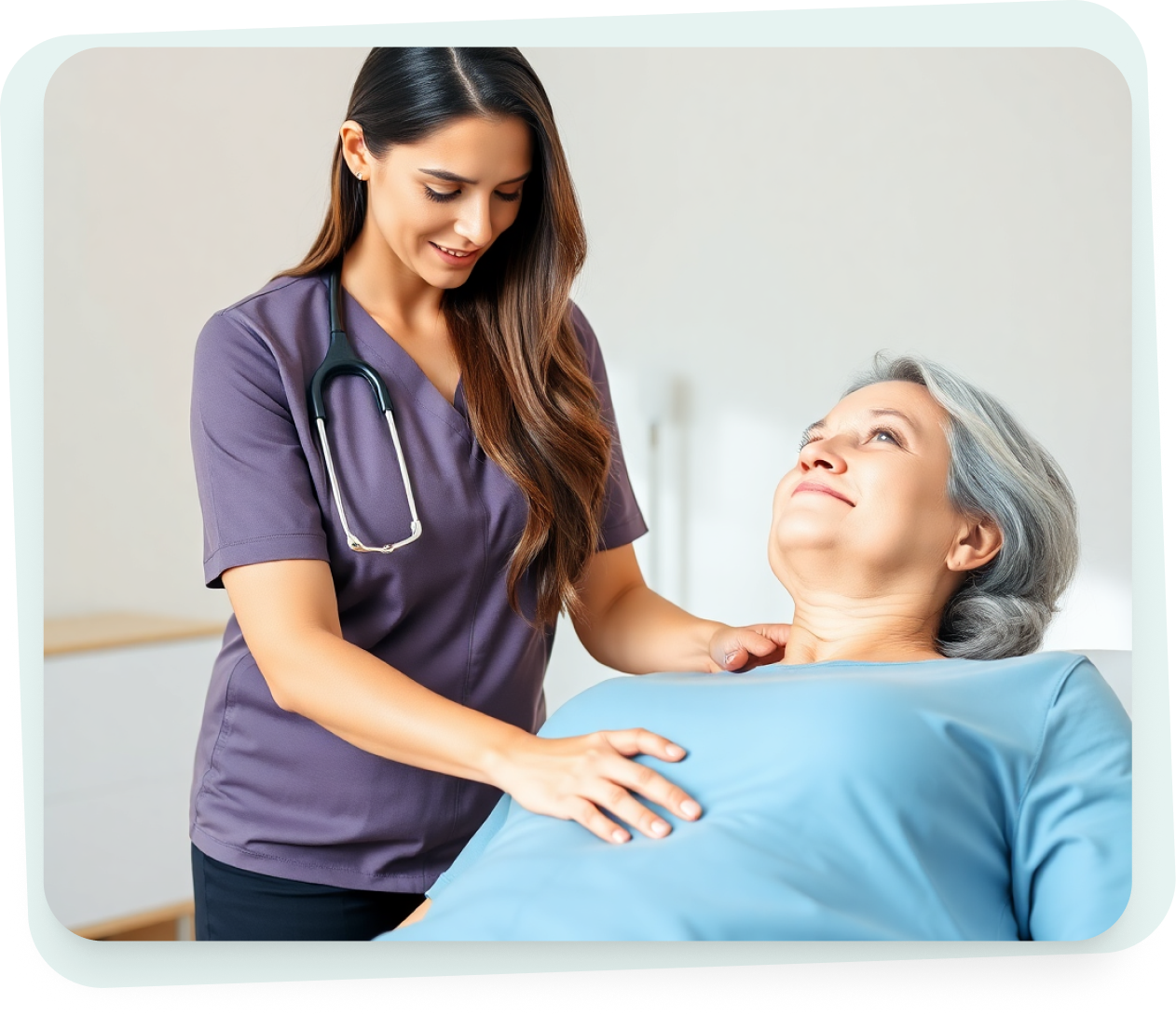 Physiotherapist assisting a patient